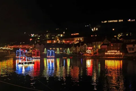 Image december-holidays-cornwall-1788346674 for Mousehole Harbour Lights
