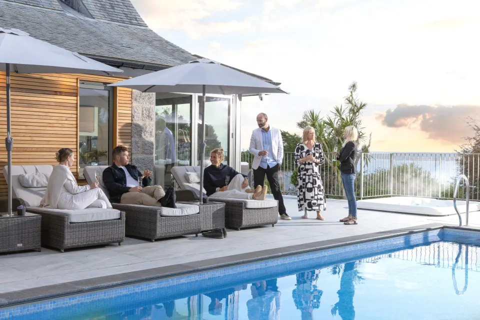 Image june-holidays-cornwall-1788520531 for Friends celebrating at Somers Place
